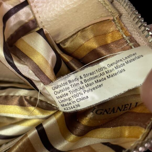 Tignanello Rock City Satchel Baby Pink Leather Crossbody Zip Closure Tassel - Picture 8 of 10